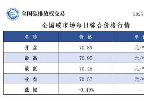 全国碳<em>市场</em>每日综合价格行情及成交信息2025年8月20日