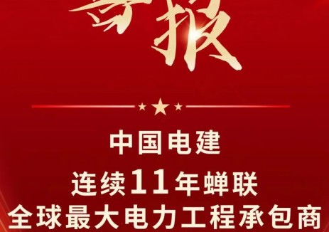 中国电建连续11年蝉联全球最大电力工程承包商