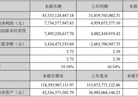 阳光电源2025年上半年净利润77.35亿元