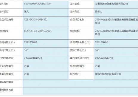 中标 | 安徽宣城市2024年度新能源充电基础设施建