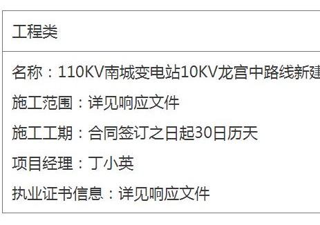 中标 | 110KV南城变电站10KV龙宫中路线新建工程中