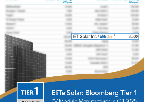 实力再次见证 | EliTe Solar持续稳居BNEF Tier 1