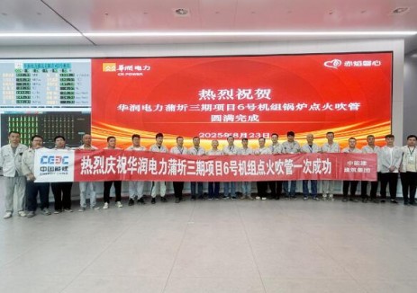 中国能建建筑集团承建的湖北蒲圻电厂项目6号锅炉点火