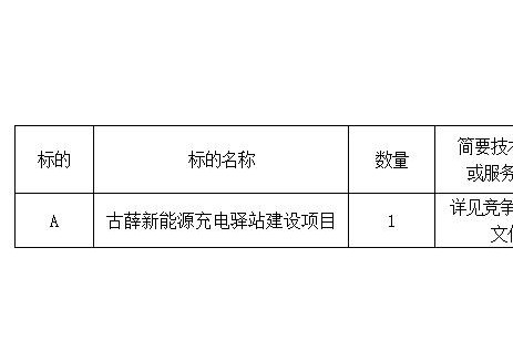 招标 | 山东枣庄市古薛新能源充电驿站建设项目竞争性磋商公告