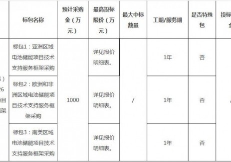 招标 | 南网启动海外电池储能项目开发！启动四大区域储能可研服务框采！