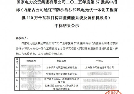 中标 | 融和元储中标左中项目82.5MW/165MWh构网型储能系统，以“硬核”技术筑牢新型电力系统稳定基石