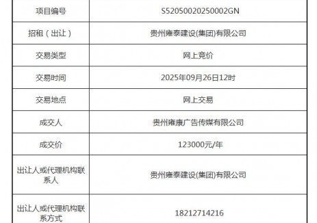 中标 | 贵州毕节市“智充纳雍”汽车充电桩土地招租公告<em>成交</em>公示