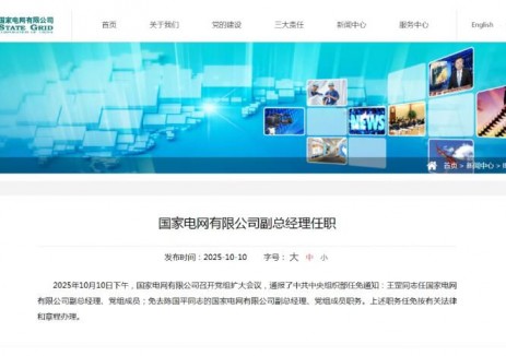 国家电网领导层调整，王罡任副总经理
