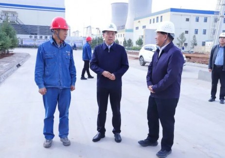 张掖市政府党组成员 副市长王韶华在甘肃电投张掖发电公司调研