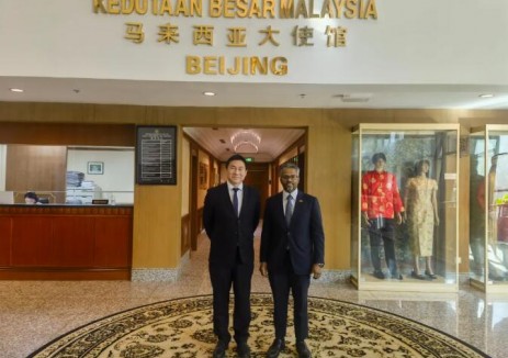 深化新能源等领域合作!陈向东拜会马来西亚驻华公使悟倪·桑卡尔