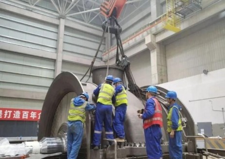 龍源工程安吉<em>氣電項目</em>2號機組汽輪機低壓缸扣缸完成