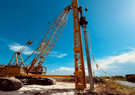 圭亞那GPL053<em>輸變電</em>項(xiàng)目首基樁基基礎(chǔ)施工圓滿完成