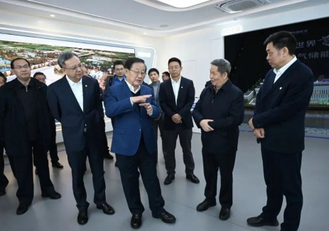 万钢到中国能建湖北应城压缩空气储能项目调研