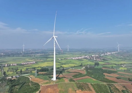 湖北能源首个自建超高混塔风电项目全容量并网