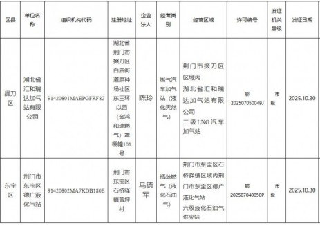 湖北省荊門市行政審批局發(fā)布關(guān)于<em>燃</em>氣經(jīng)營許可申請(qǐng)企業(yè)名單的公告（2025-08號(hào)）