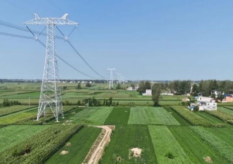 陜皖特高壓線路工程安徽段首個標段全線貫通