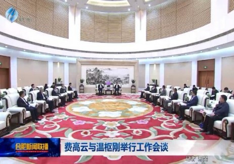 溫樞剛與<em>合肥市</em>委書記費高云會談