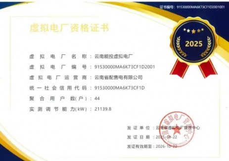 云南能投集團(tuán)獲全省首批<em>虛擬電廠</em>牌照，聚合資源590兆瓦助力綠色能源強(qiáng)省建設(shè)