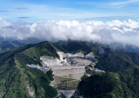 廣西首座<em>抽水蓄能電站</em>上水庫開始蓄水