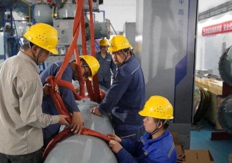 220千伏涠洲岛跨海联网工程室内GIS设备安装工作全部完成