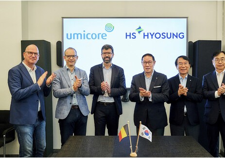 HS Hyosung与优美科签署新一代负极材料业务合资协议