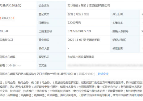 <em>萬華化學(xué)</em>與國家能源集團(tuán)聯(lián)手！7.2億新公司含充電站業(yè)務(wù)