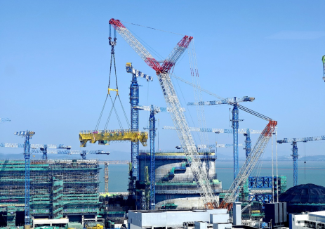 漳州核电3号机组环吊桥架整体吊装就位