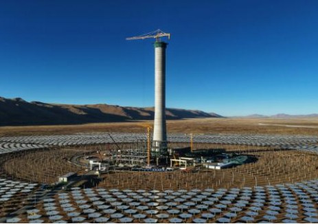 全球海拔最高光热塔式项目吸热塔封顶