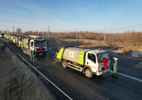 吉尔吉斯斯坦比什凯克垃圾发电项目首车垃圾进厂