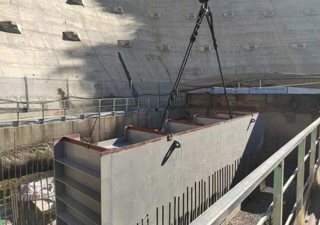 潘口抽蓄电站上水库进、出水口事故闸门完成吊装