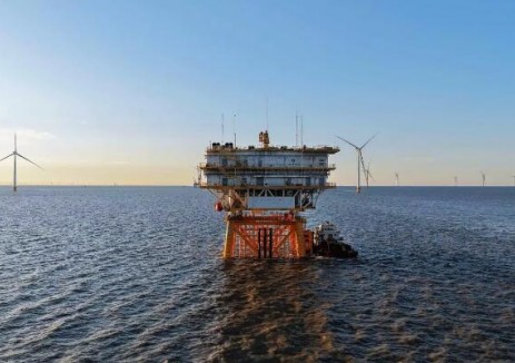 江蘇國信大豐85萬千瓦海上風電項目倒送電成功