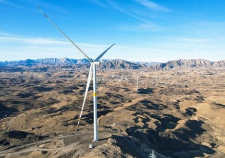 寧夏大武口100兆瓦風電項目風機吊裝全部完成