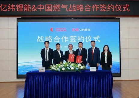 中国燃气与亿纬锂能开启战略合作 携手深耕储能、绿色能源等领域