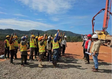 越南广治48兆瓦风电项目2号风机基础浇筑完成