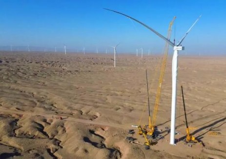 甘肅建投新能源公司兩大新疆風電項目同步完工交貨