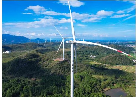 中國能建安徽電建二公司EPC總承包的湖南江永100兆瓦風電項目全容量并網發電
