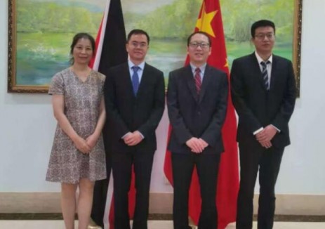 驻特立尼达和多巴哥大使任洪岩会见中国水电十二局美洲公司董事长