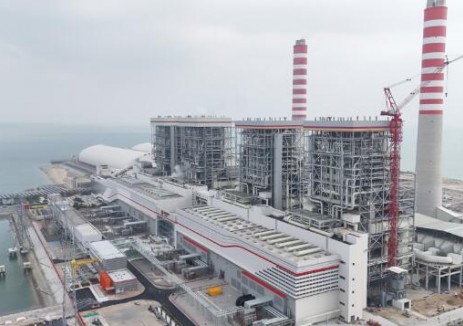 中国能建江苏电建三公司承建的国能广投北海电厂2×1000兆瓦扩建工程4号机组首次并网一次成功