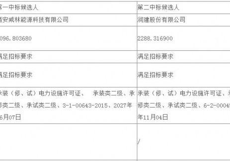 中标 | 国家能源集团240MW光伏电站运维项目公示中标候选人