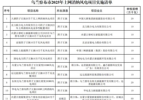 1.8GW！內蒙古再公示11個風電項目競配結果，遠景、運達等企業斬獲指標