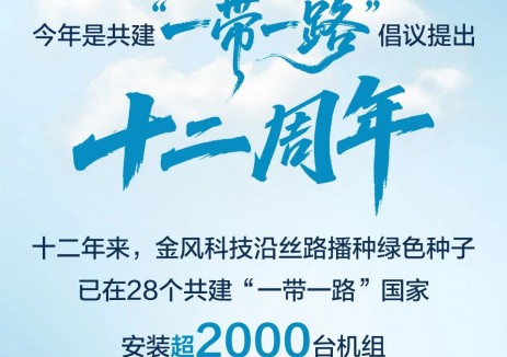 金風科技已在“一帶一路”沿線國家裝機超7GW