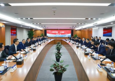 宋海良、張炳南與上海電氣集團董事長吳磊、總裁朱兆開舉行會談