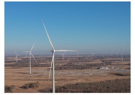 中国能建建筑集团承建的国能通榆风电项目全容量并网发电