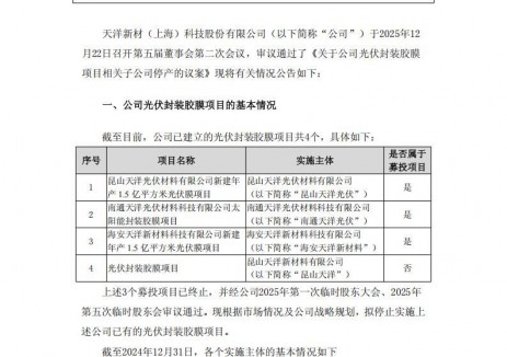 亏损2.4亿元！光伏上市企业宣布停产！