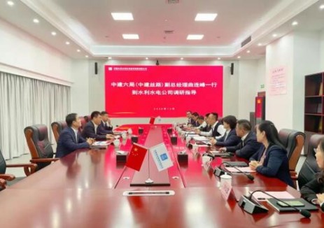 中建六局党委常委、副总经理曲连峰一行到水利水电公司调研指导工作