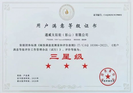 通威太阳能（彭山）有限公司连获三项质量荣誉