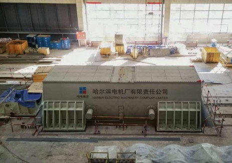 陕西黄陵店头电厂二期扩建项目1号发电机定子顺利吊装就位