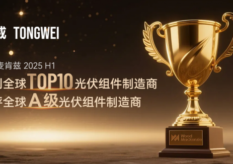 通威连续三年荣膺 Wood Mackenzie 全球组件制造商TOP 10