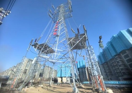 河北张家口横二路110千伏线路迁改工程带电成功