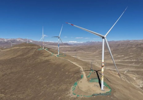 决胜收官战丨华电尼木100兆瓦风电项目并网发电